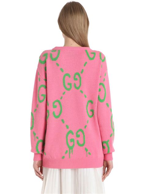 hot pink gucci sweater|Gucci pink sweater cardigan.